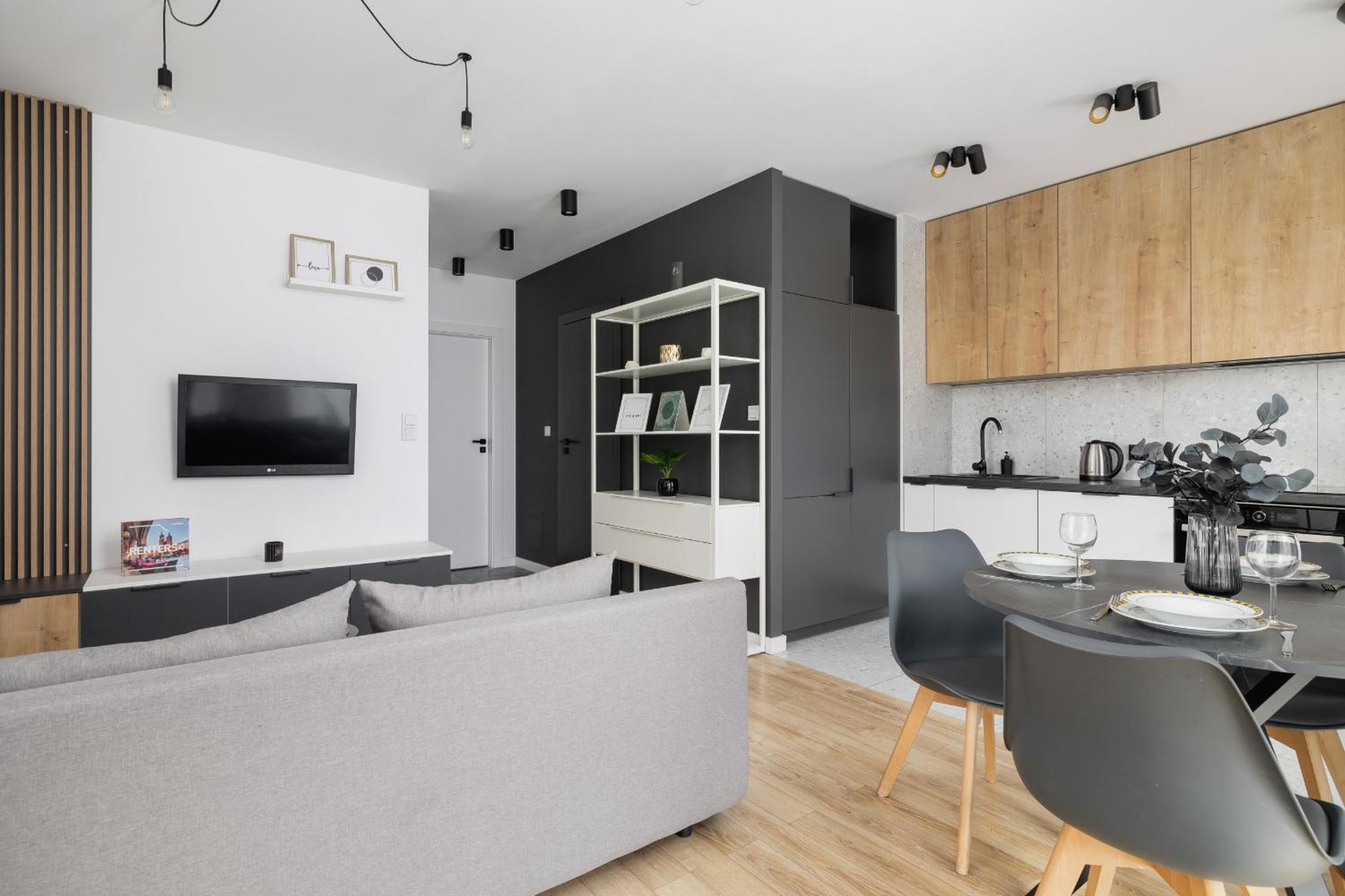קרקוב Elegant Apartment In Cracow With Balcony, Parking And Desk By Noclegi Renters מראה חיצוני תמונה